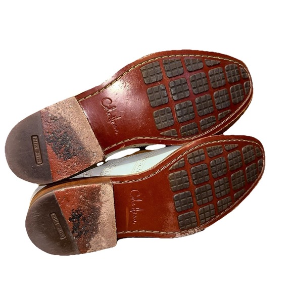 Cole Haan Air Colton Ivory Nubuck Casual Wingtip Oxford Shoes Men's 9.5 CO9264 - Picture 13 of 14